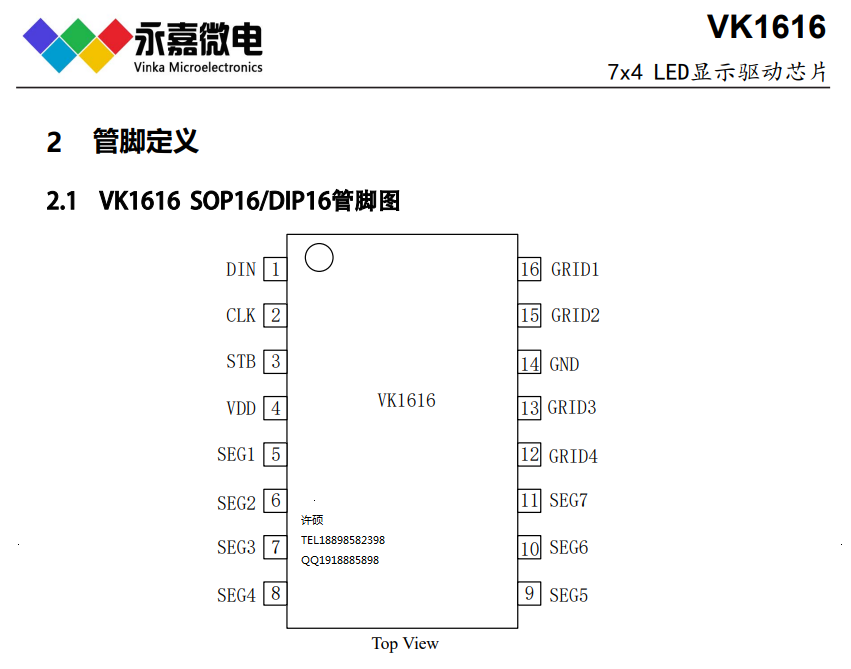 ɔ_LED(q)VK1616 SOP16딵(sh)a(q)оƬ/(sh)@(q)ICԭS