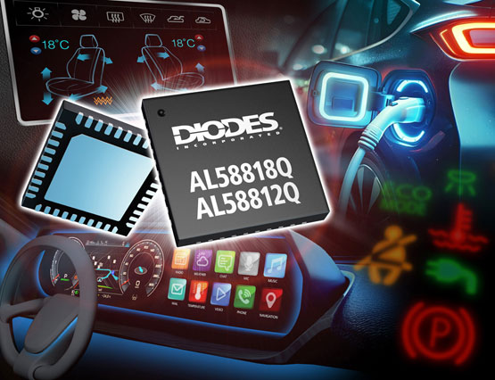 Diodes ˾ I2C/SPI ɾ 18/12 ͨ LED (q)(dng)ͨ^(gu)(sh)ֻɫ(jin)(dng)B(ti)܇(yng)